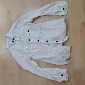 Zara White Button Down Shirt